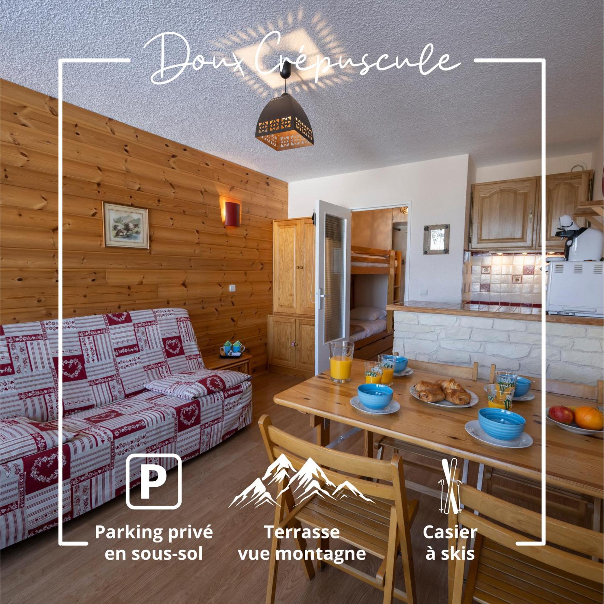 Doux Crepuscule - Au Bord Des Pistes - Parking Daire Enchastrayes Dış mekan fotoğraf